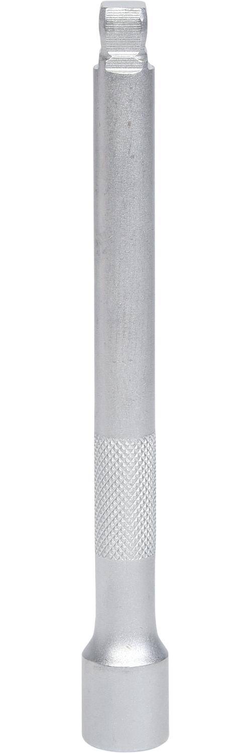 Eine Zylinderstange aus Metall mit einem strukturierten Griffbereich.