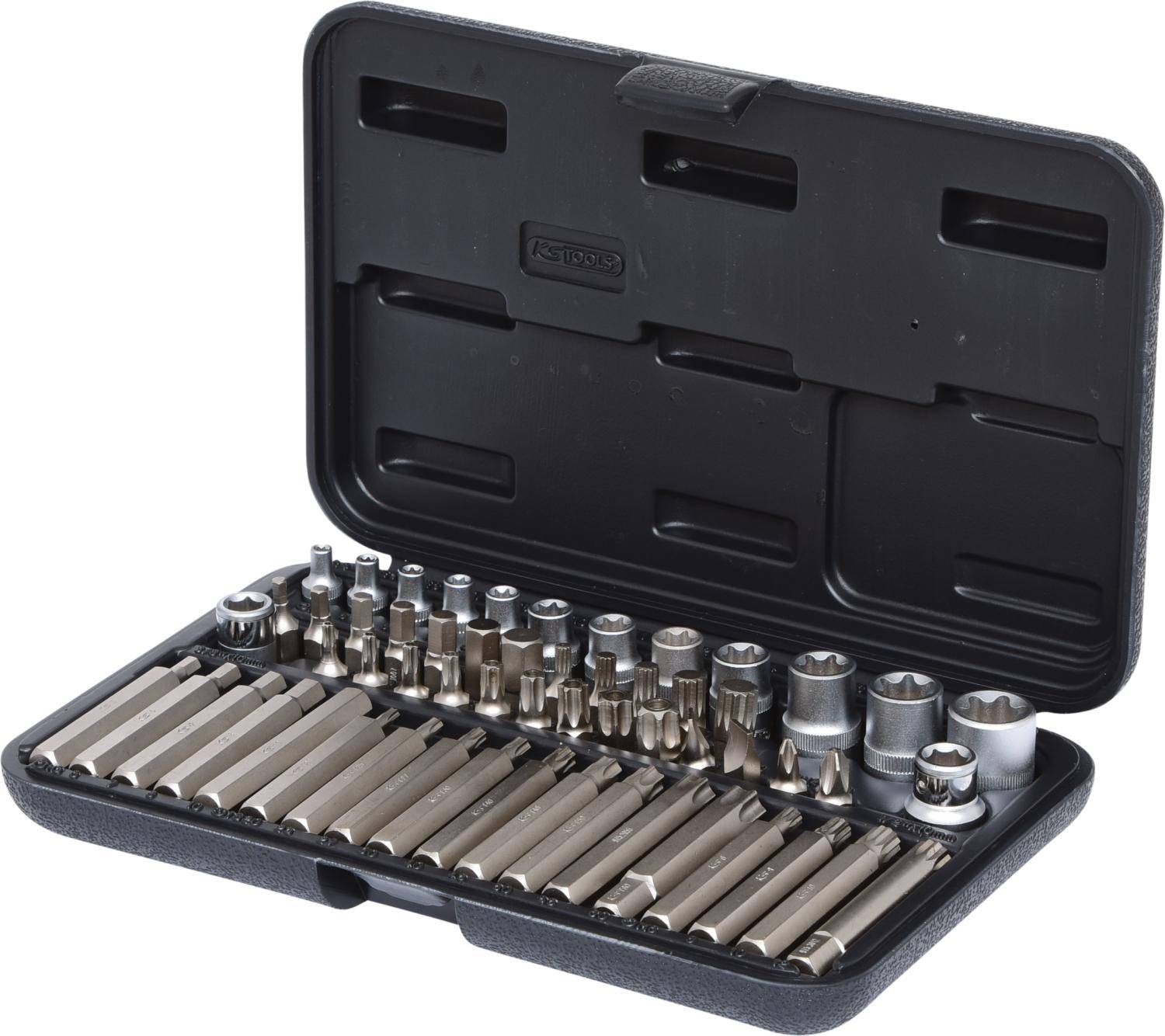 KS TOOLS 1/4"+3/8"+1/2" Torx-Steckschlssel- und Bit-Satz, 57-tlg