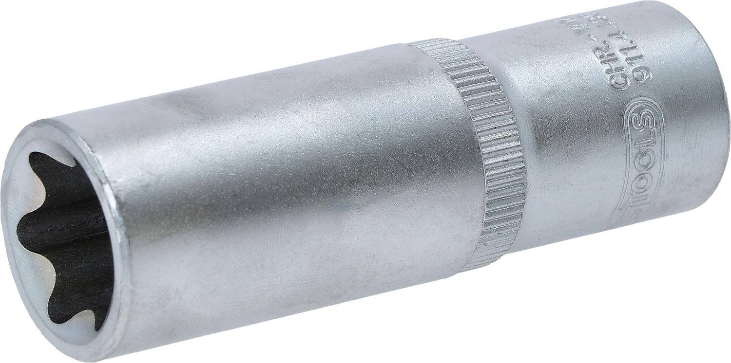 Eine Nahaufnahme einer Metallröhre, die ihre silberne Farbe und strukturierte Oberfläche zeigt. Die zylindrische Form und glatte Beschaffenheit der Röhre sind deutlich zu erkennen.