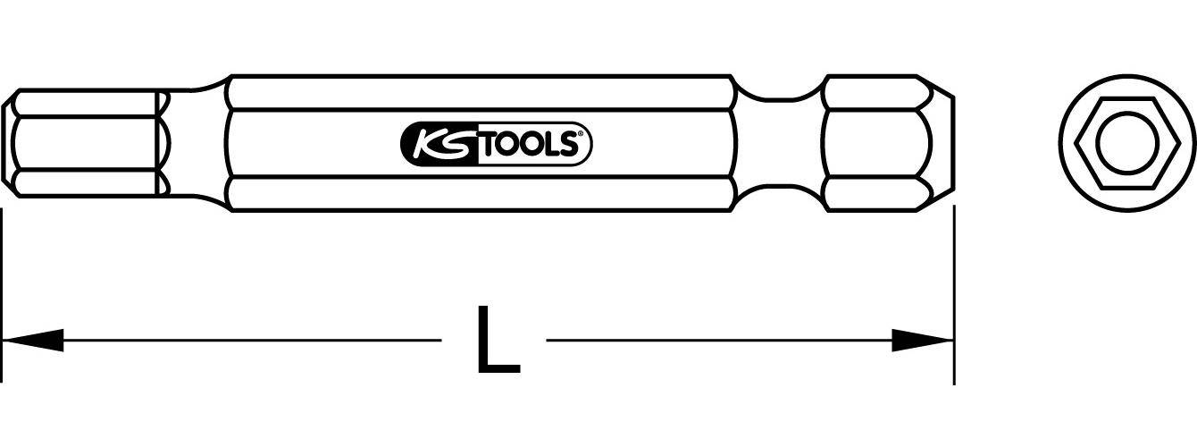 KS TOOLS 1/4" Bit Innensechskant, Bohrung, 3mm,5er Pack