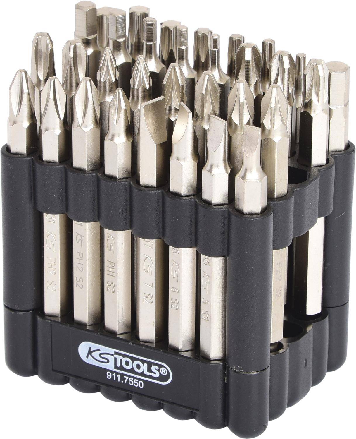 KS TOOLS 1/4" Bit-Satz, 75mm, 32-tlg