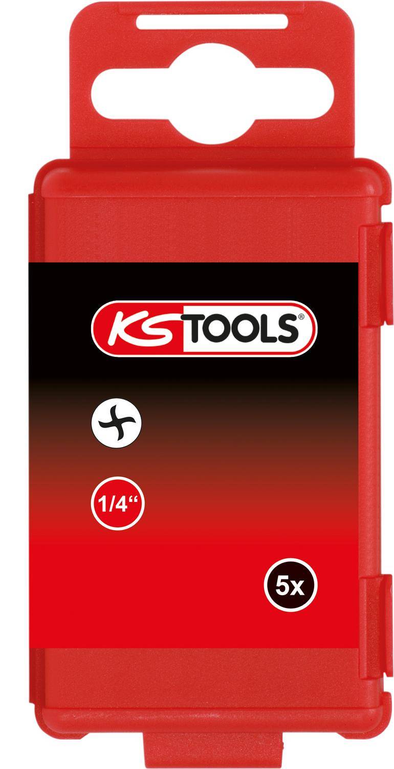 KS TOOLS 1/4" Bit Torq-Set, 75mm, #8, 5er Pack
