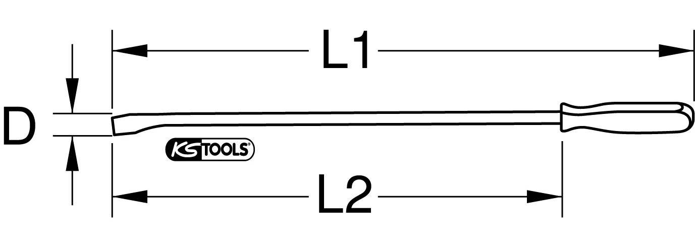 KS TOOLS Hebeleisen, 11x200mm
