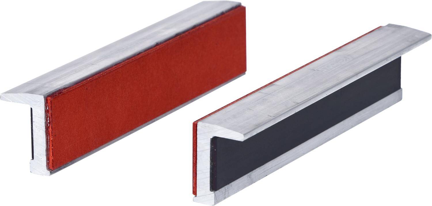 KS TOOLS Alu-Schraubstock-Schonbacken,Gummibesatz,140mm