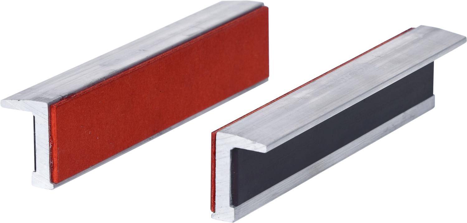 KS TOOLS Alu-Schraubstock-Schonbacken,Gummibesatz,140mm