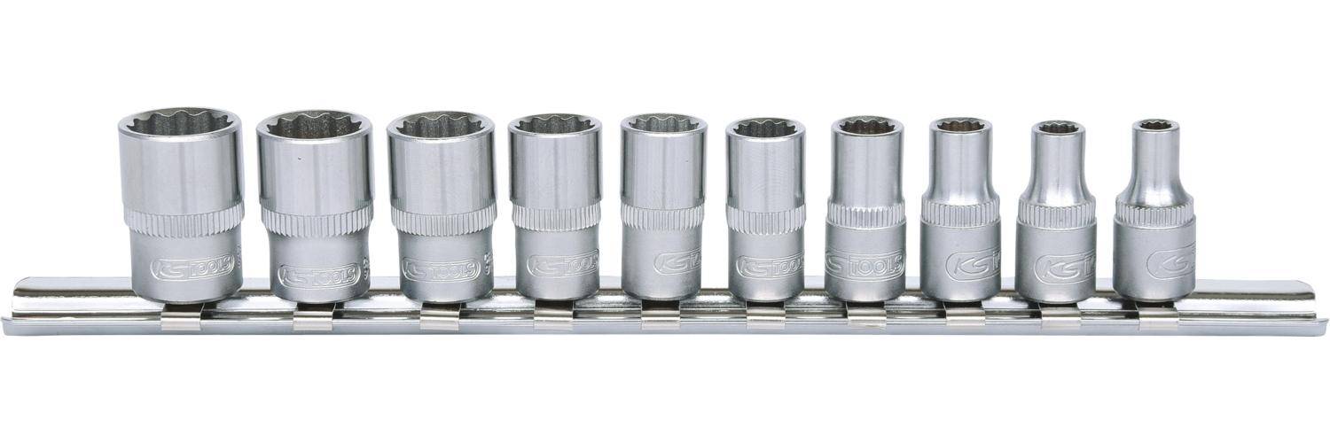 KS TOOLS 1/4" 12-kant-Stecknuss-Satz, 10-tlg