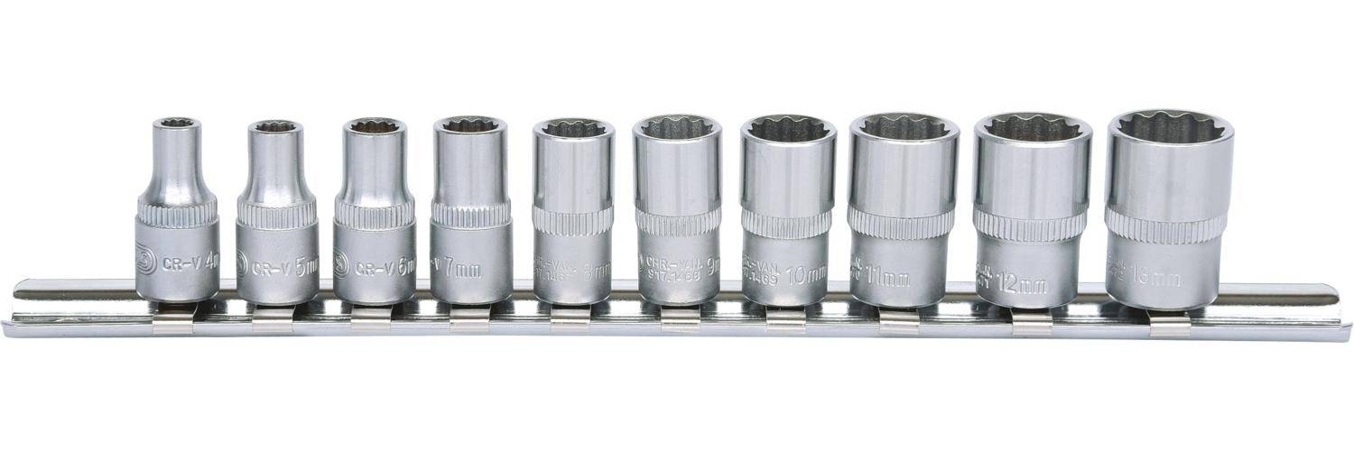 KS TOOLS 1/4" 12-kant-Stecknuss-Satz, 10-tlg