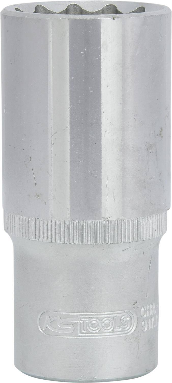 KS TOOLS 1/2" 12-kant-Stecknuss, lang, 27mm