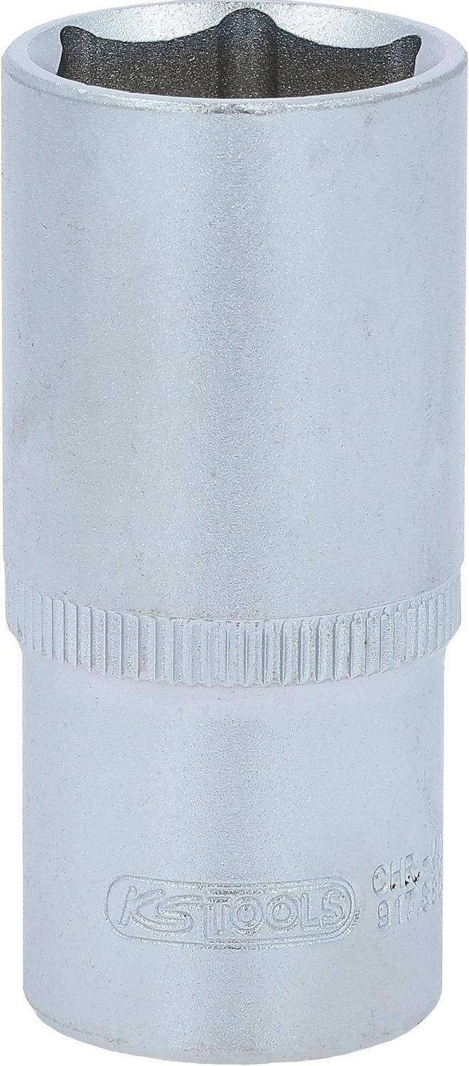 KS TOOLS 3/8" Sechskant-Stecknuss, lang, 7/8"