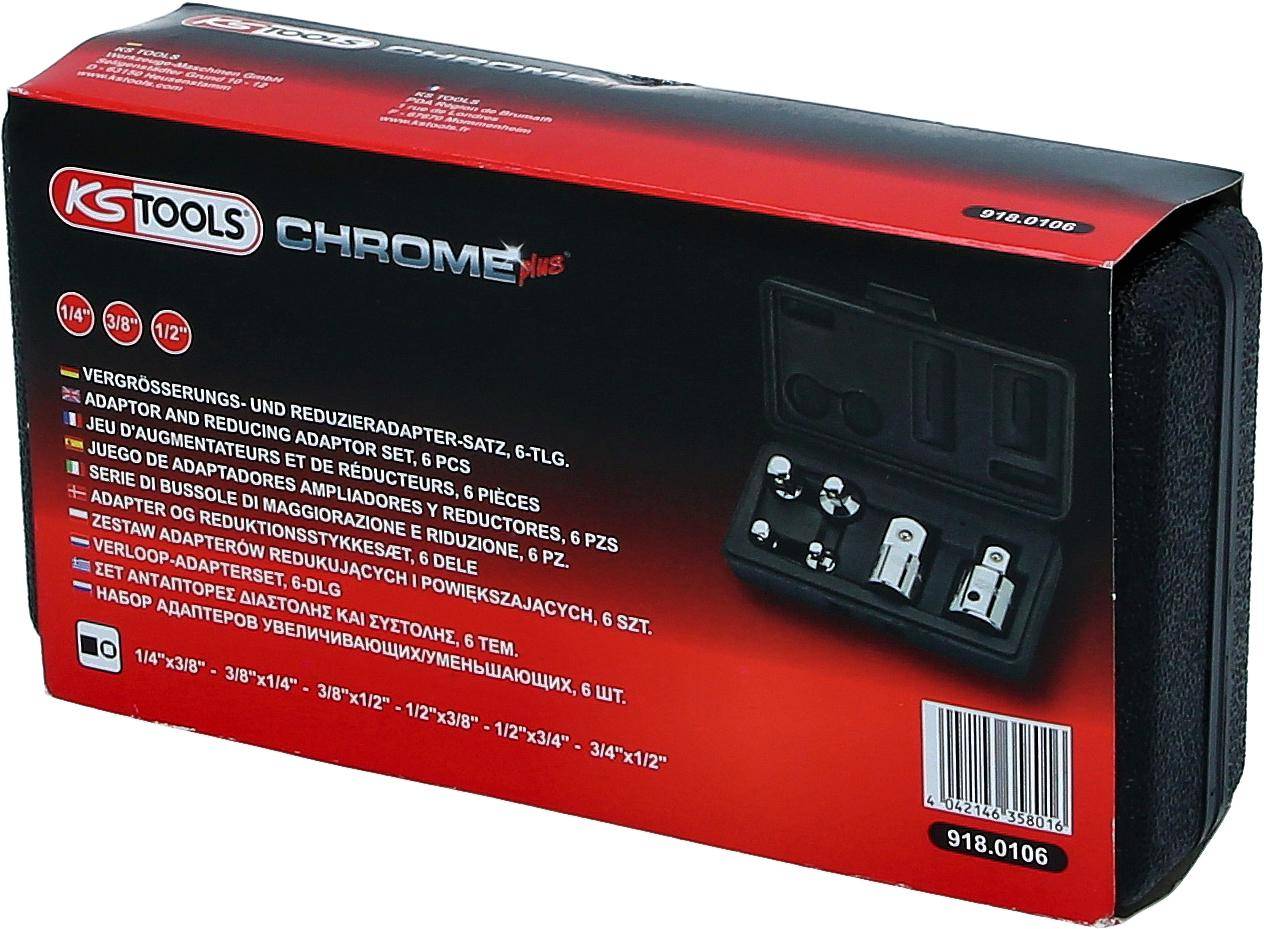 KS TOOLS CHROMEplus Vergrerungs- und Reduzieradapter-Satz, 6-tlg
