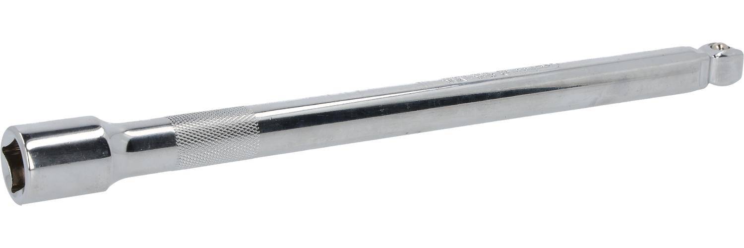 Ein metallischer Steckschlüsselgriff mit geknöpfter Oberfläche für verbesserten Halt.