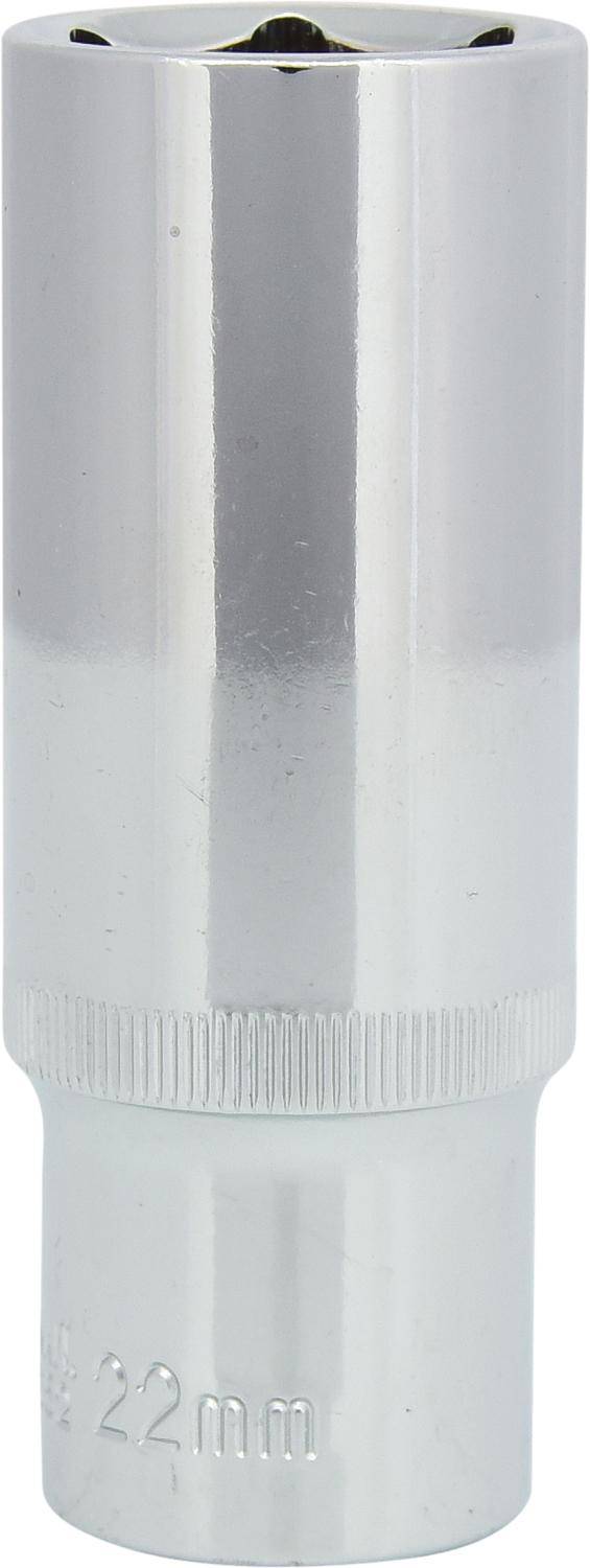 KS TOOLS 1/2" CHROMEplus Sechskant-Stecknuss, lang, 22mm