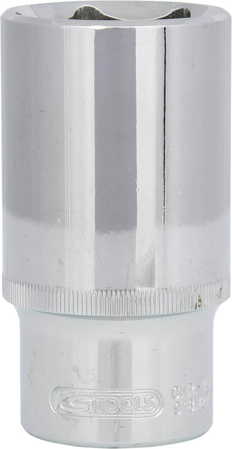 KS TOOLS 1/2" CHROMEplus Sechskant-Stecknuss, lang, 32mm