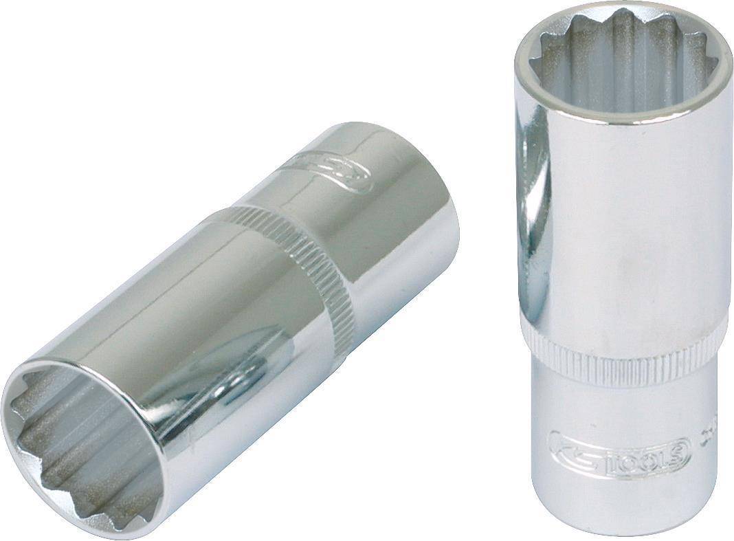 KS TOOLS Werkzeuge-Maschinen GmbH 1/2'' CHROMEplus 12-kant-Stecknuss, lang, 1 (918.1298)