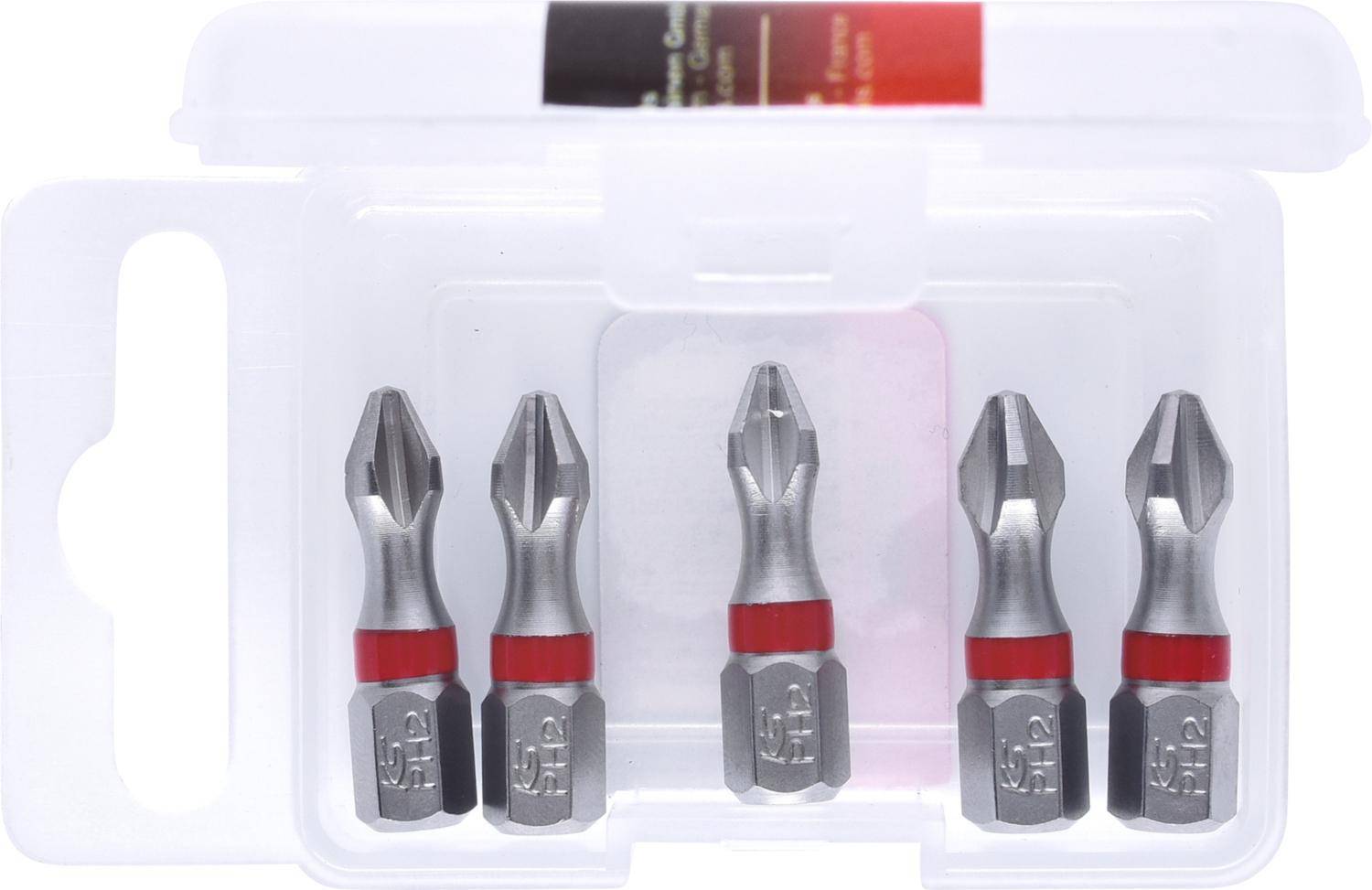 KS TOOLS 1/4" TORSIONpower Bit, 25mm, PH2, 5er Pack