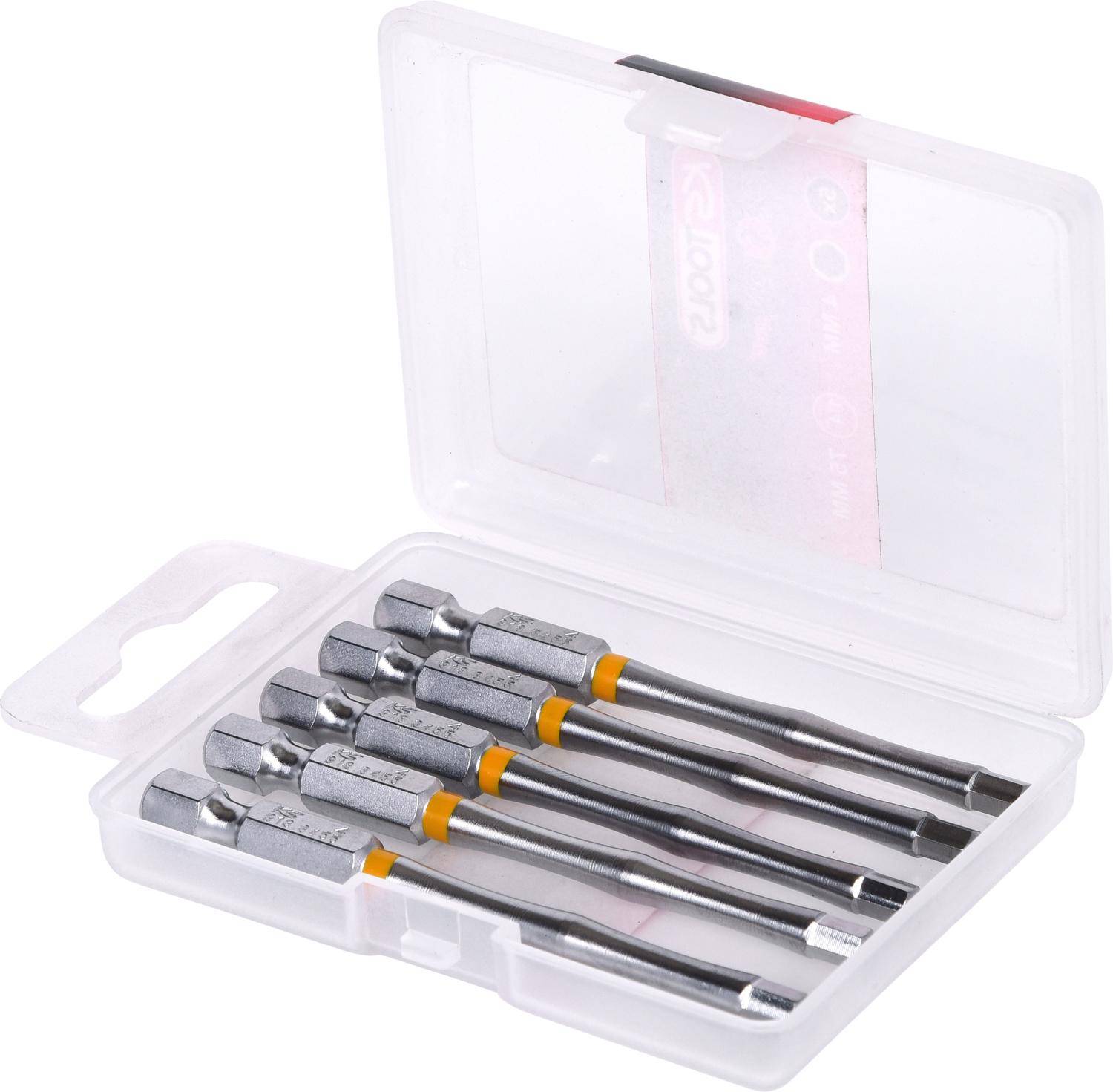 KS TOOLS 1/4" TORSIONpower Bit Innen6kant, 75mm, 4mm, 5er Pack