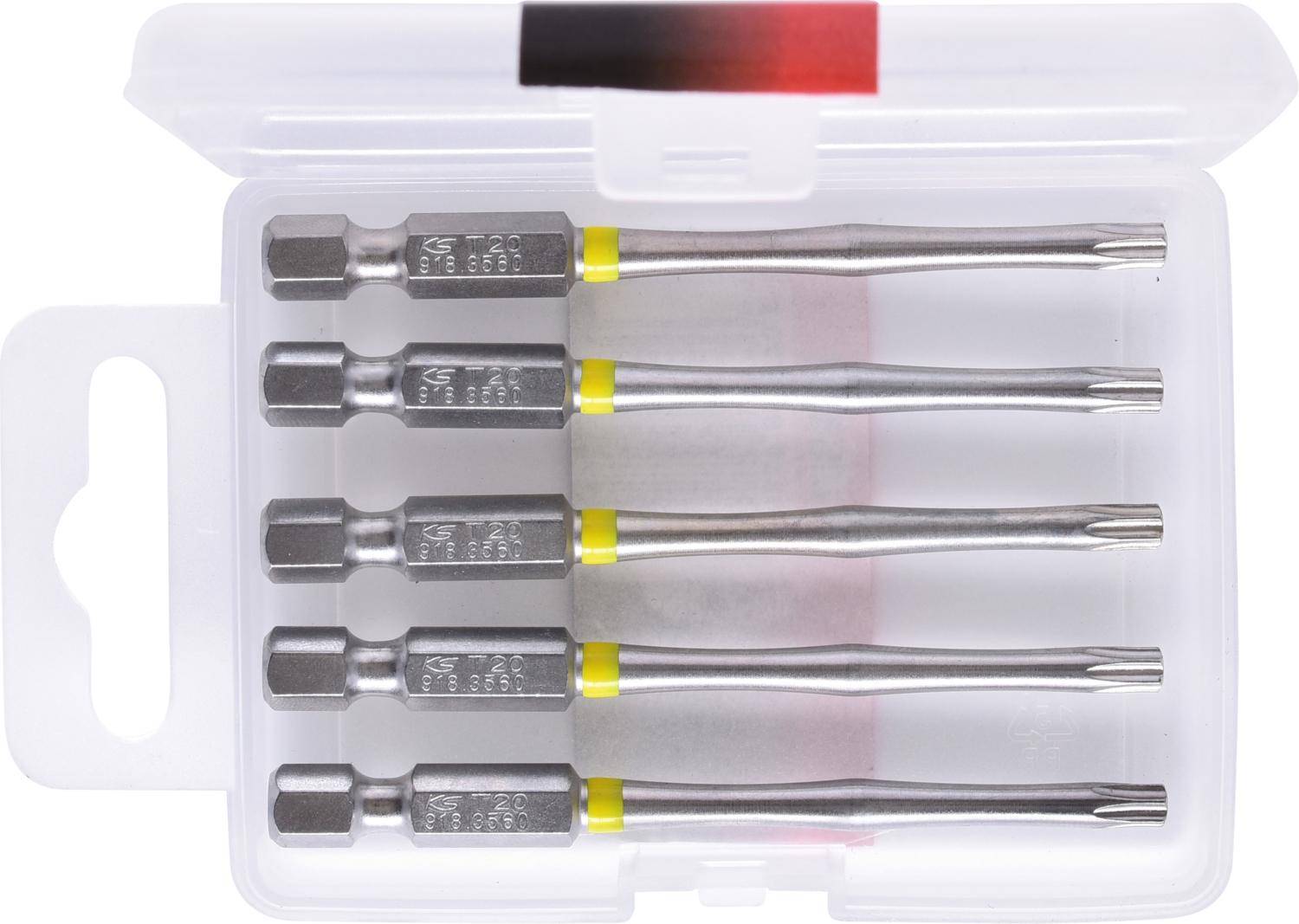 KS TOOLS 1/4" TORSIONpower Bit Torx, 75mm, T20, 5er Pack