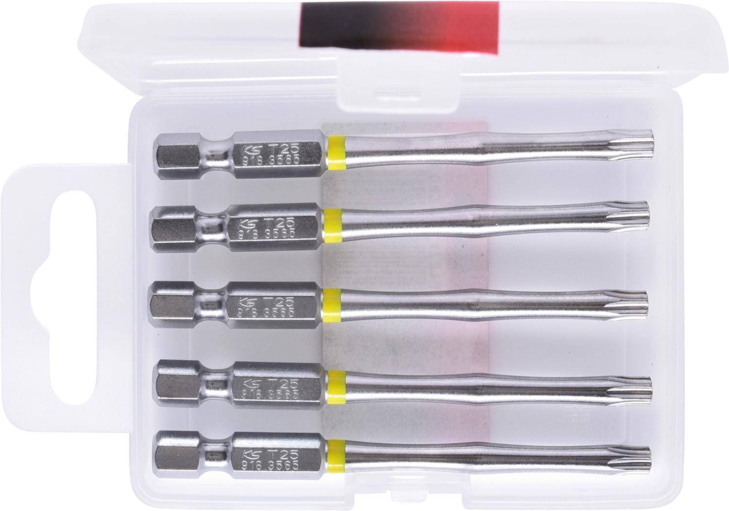 KS TOOLS 1/4" TORSIONpower Bit Torx, 75mm, T25, 5er Pack