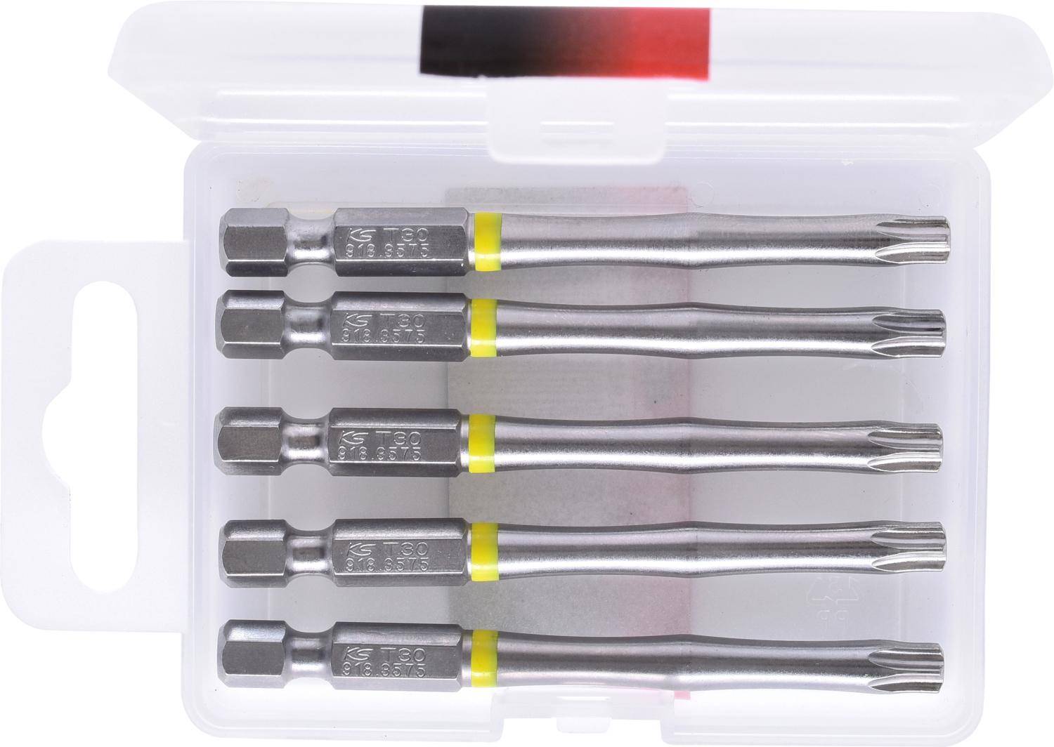KS TOOLS 1/4" TORSIONpower Bit Torx, 75mm, T30, 5er Pack