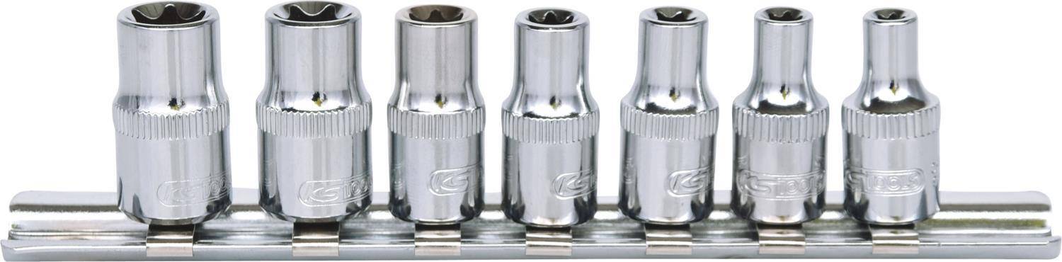 KS TOOLS 1/4'' CHROMEplus TX-E Stecknuss-Satz, 7-tlg