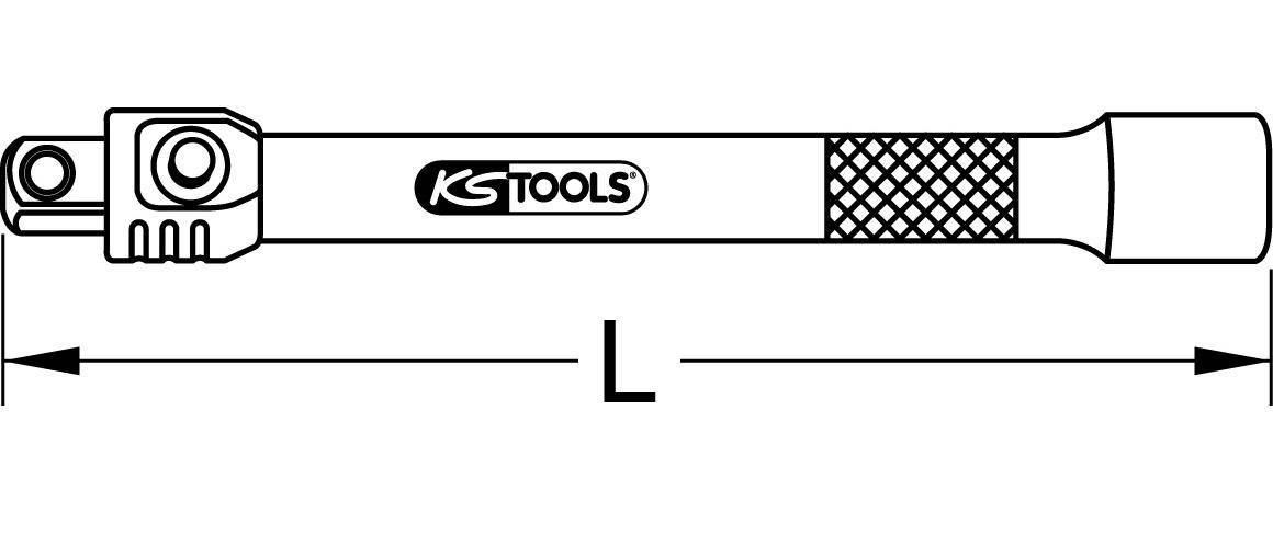 KS TOOLS 1/2" CHROMEplus Verlngerung mit Verriegelung, 250mm
