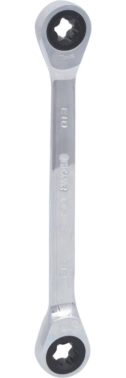 KS TOOLS GEARplus Torx-E-Doppel-Ratschenringschlssel,E10xE12