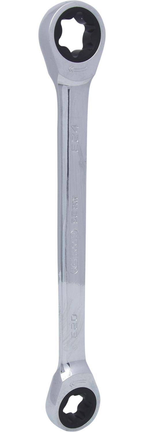 KS TOOLS GEARplus Torx-E-Doppel-Ratschenringschlssel,E20xE24