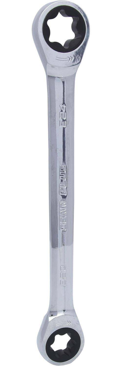 KS TOOLS GEARplus Torx-E-Doppel-Ratschenringschlssel,E20xE24