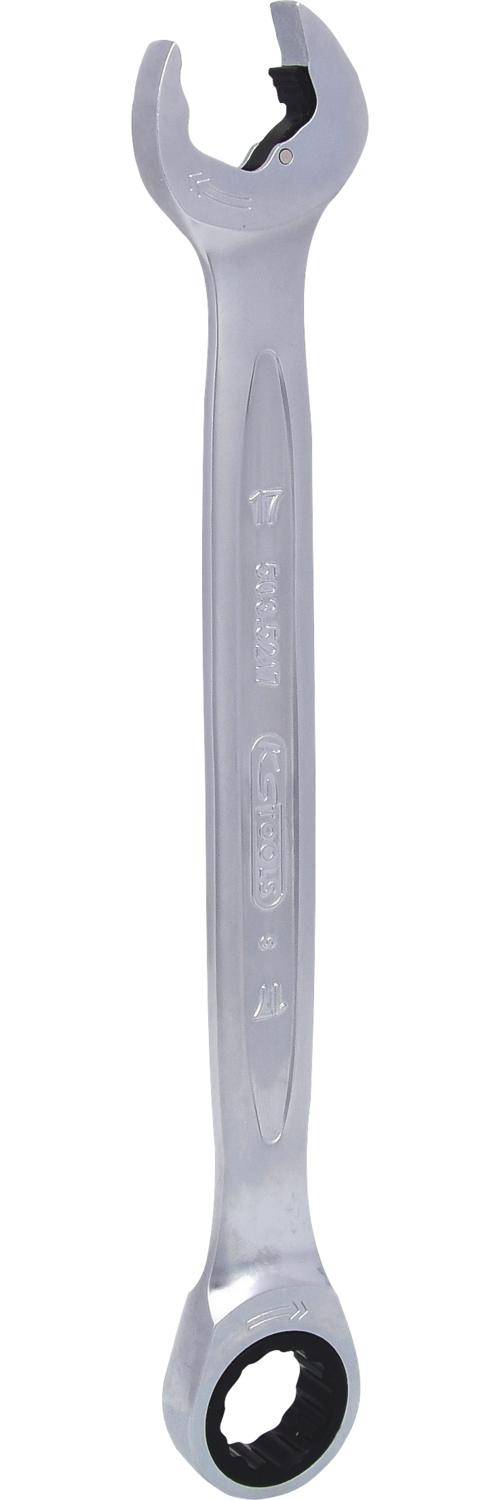 KS TOOLS DUO GEARplus Ringmaulschlüssel,Maul-Ratschenfunktion 17mm