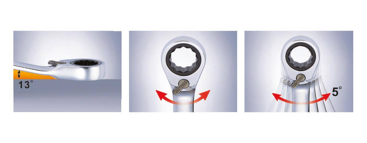 KS TOOLS DUO GEARplus Ringmaulschlssel,Maul-Ratschenfunktion 10mm,