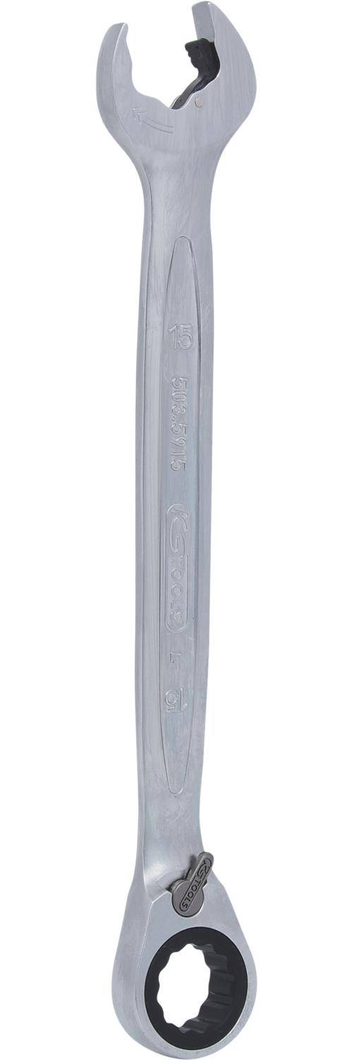 KS TOOLS DUO GEARplus Ringmaulschlssel,Maul-Ratschenfunktion 15mm,