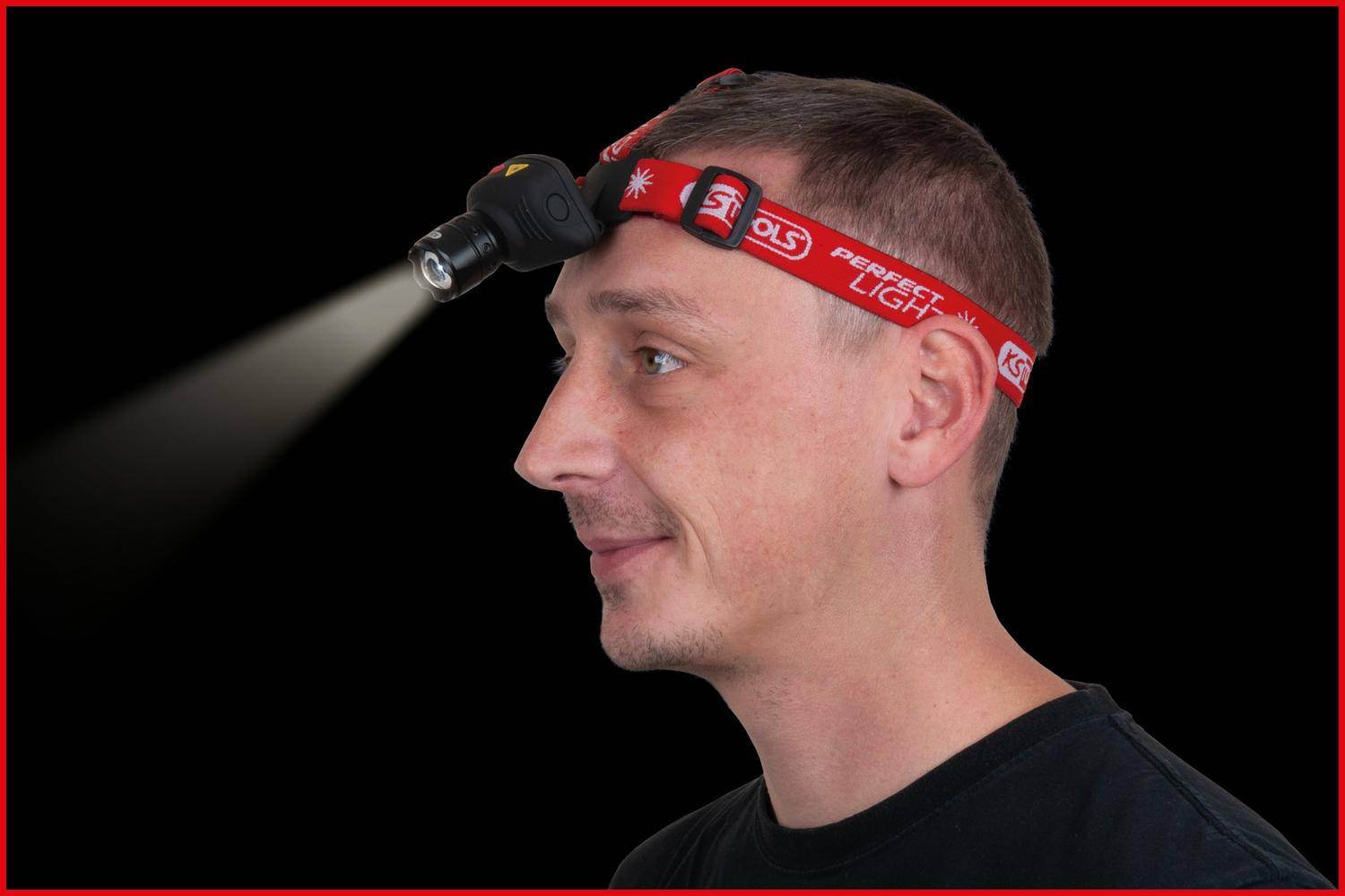 KS TOOLS perfectLight Kopflampe mit Fokus 140 Lumen