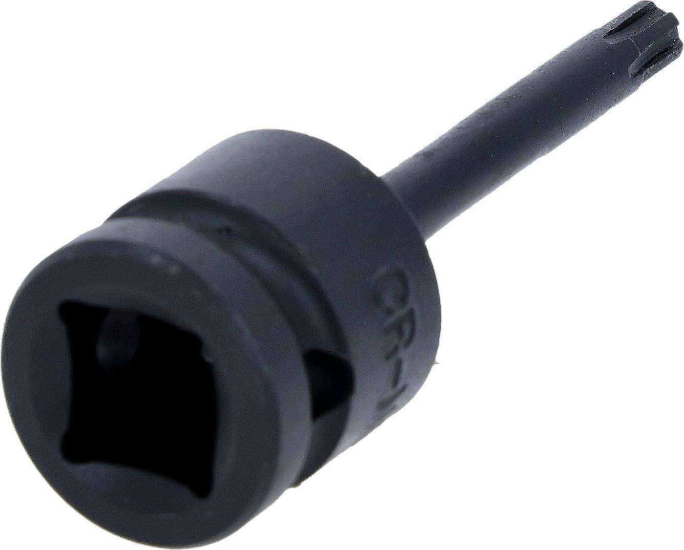 Schwarzes Kabel mit einem Anschlussende, möglicherweise für elektronische Geräte.