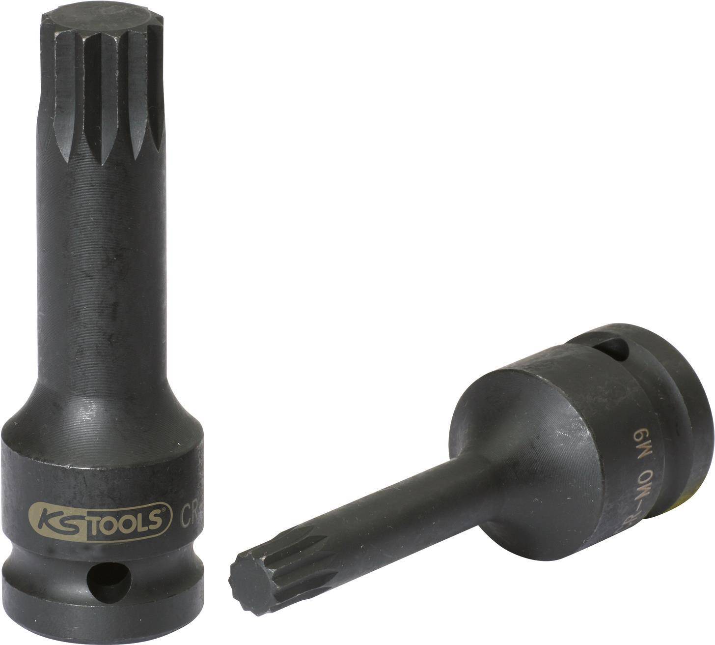 KS TOOLS 1/2'' Kraft-Bit-Stecknuss Vielzahn, lang, M5 (911.0946)