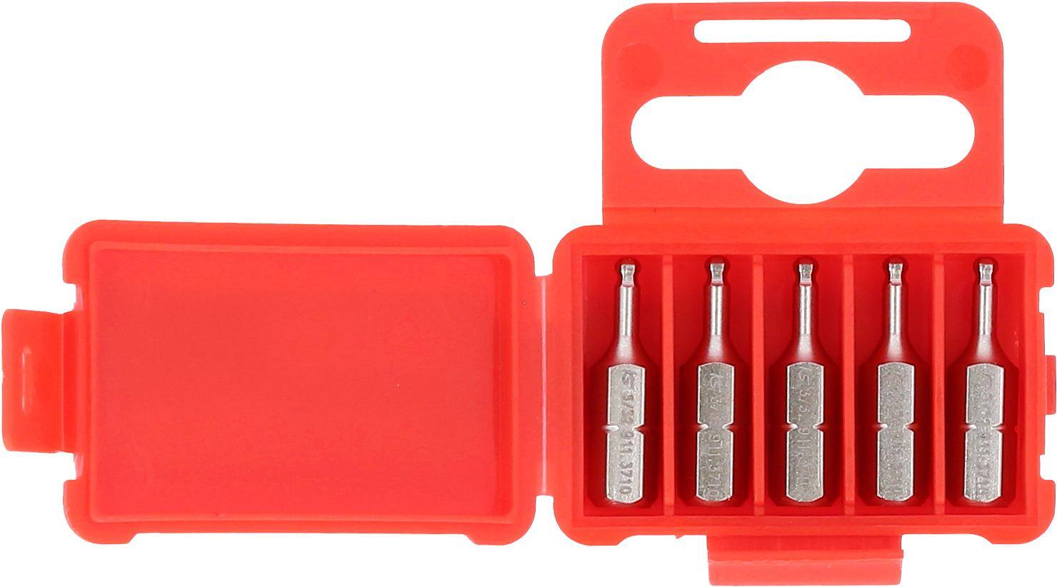 KS TOOLS 1/4" Bit Innensechskant, 25mm, Kugelkopf, 3/32", 5er Pack