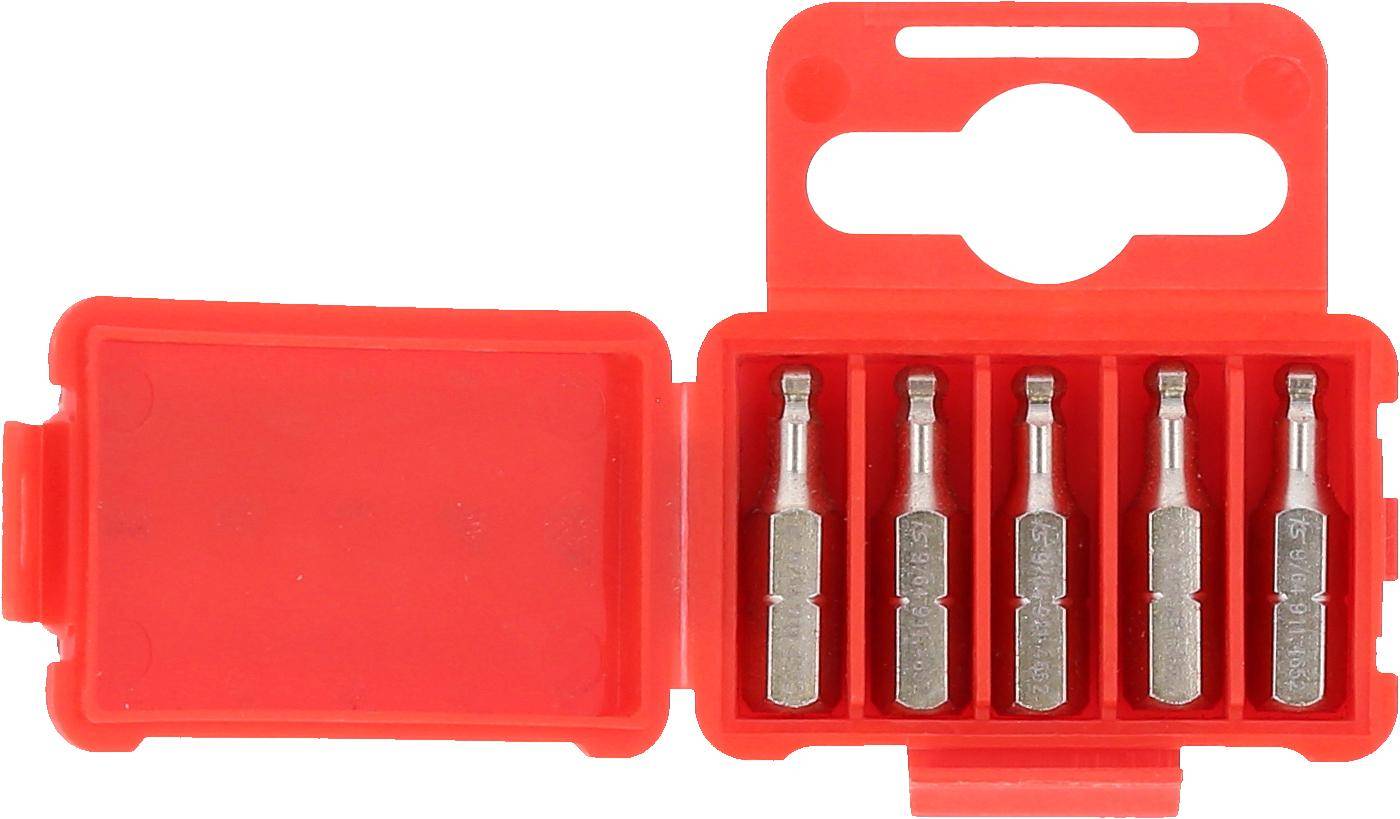 KS TOOLS 1/4" Bit Innensechskant, 25mm, Kugelkopf, 9/64", 5er Pack
