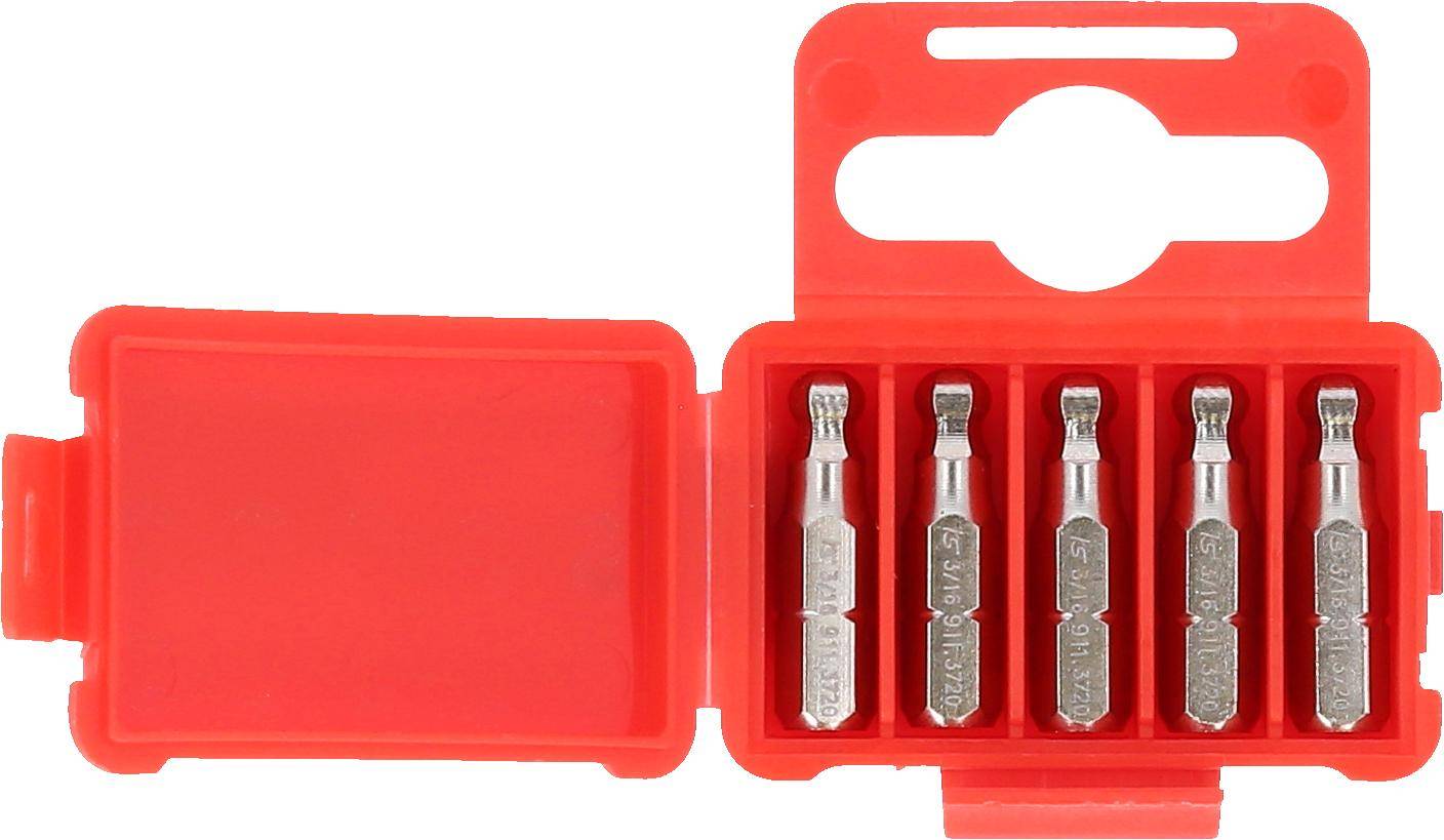 KS TOOLS 1/4" Bit Innensechskant, 25mm, Kugelkopf, 3/16", 5er Pack