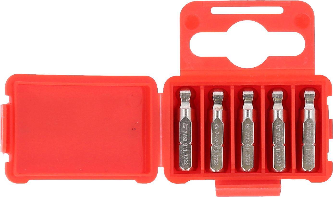 KS TOOLS 1/4" Bit Innensechskant, 25mm, Kugelkopf, 7/32", 5er Pack