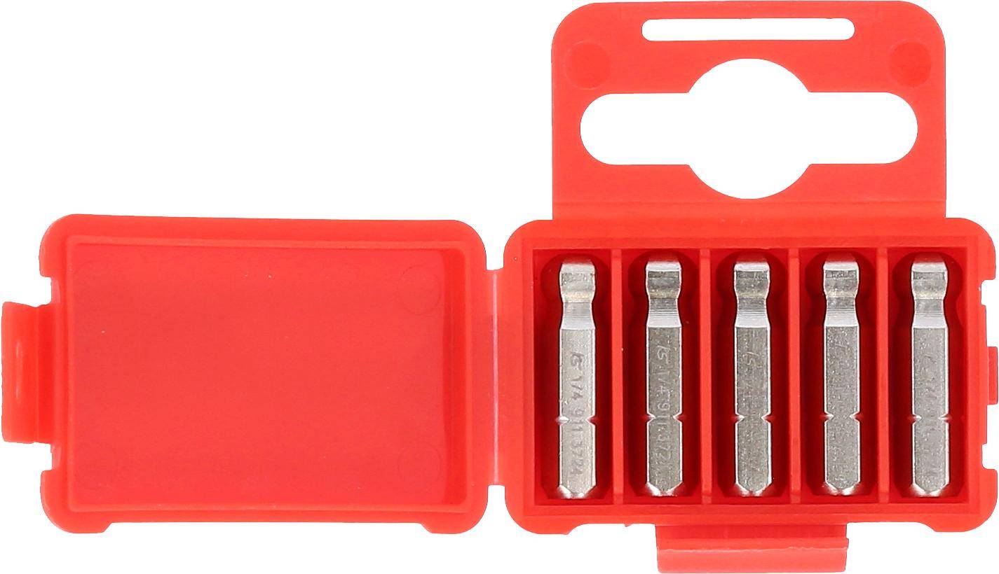 KS TOOLS 1/4" Bit Innensechskant, 25mm, Kugelkopf, 1/4", 5er Pack
