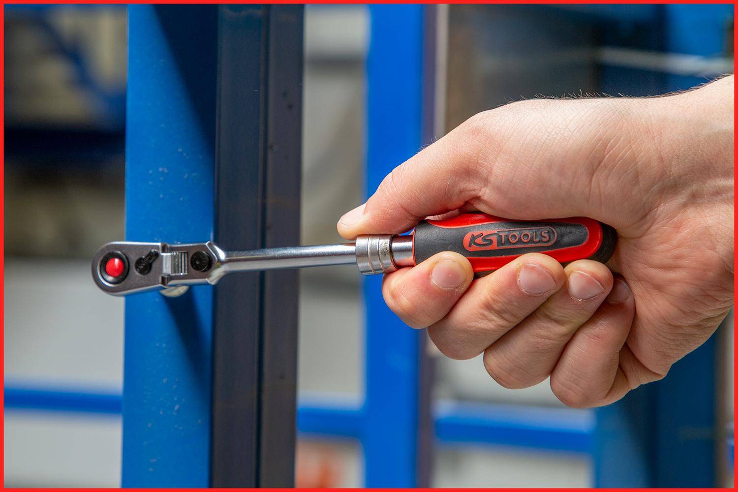 KS TOOLS 1/4" SlimPOWER Teleskop-Gelenk-Umschaltknarre, 72 Zahn