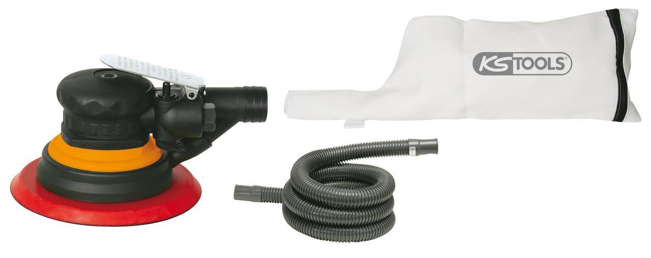 KS TOOLS Feinschliff-Druckluft-Excenterschleifer mit Staubabsaugung