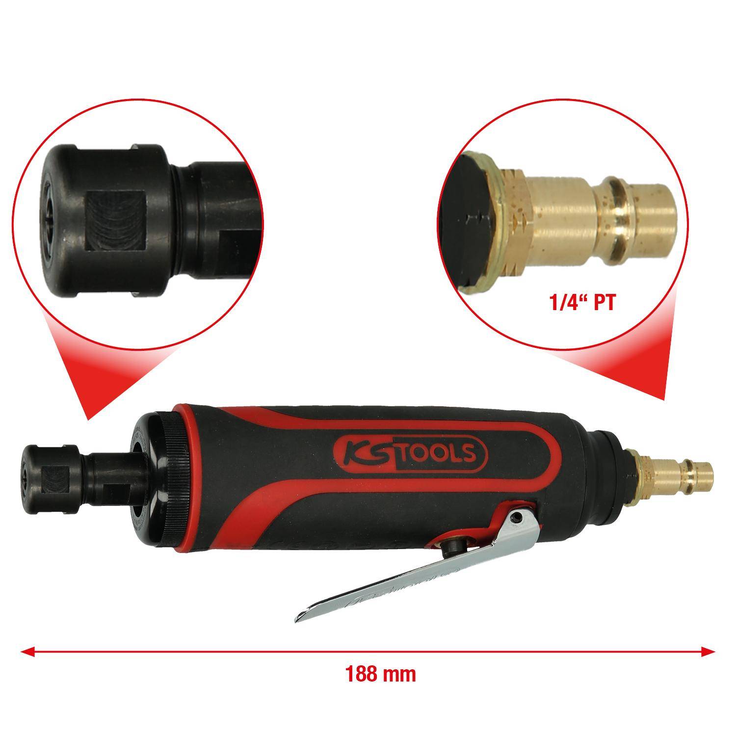 KS TOOLS Druckluft-Stabschleifer, 23.000 U/min