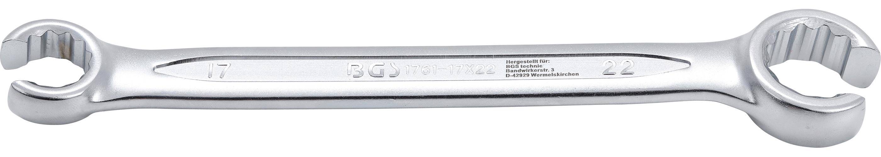 BGS technic Offener Doppel-Ringschlüssel | SW 17 x 22 mm