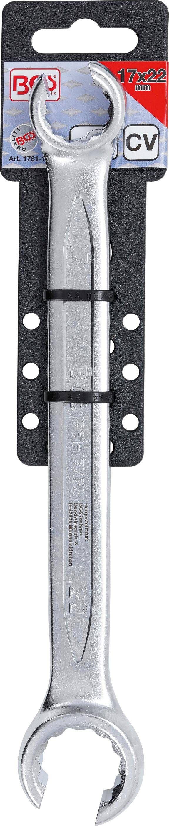 BGS technic Offener Doppel-Ringschlüssel | SW 17 x 22 mm