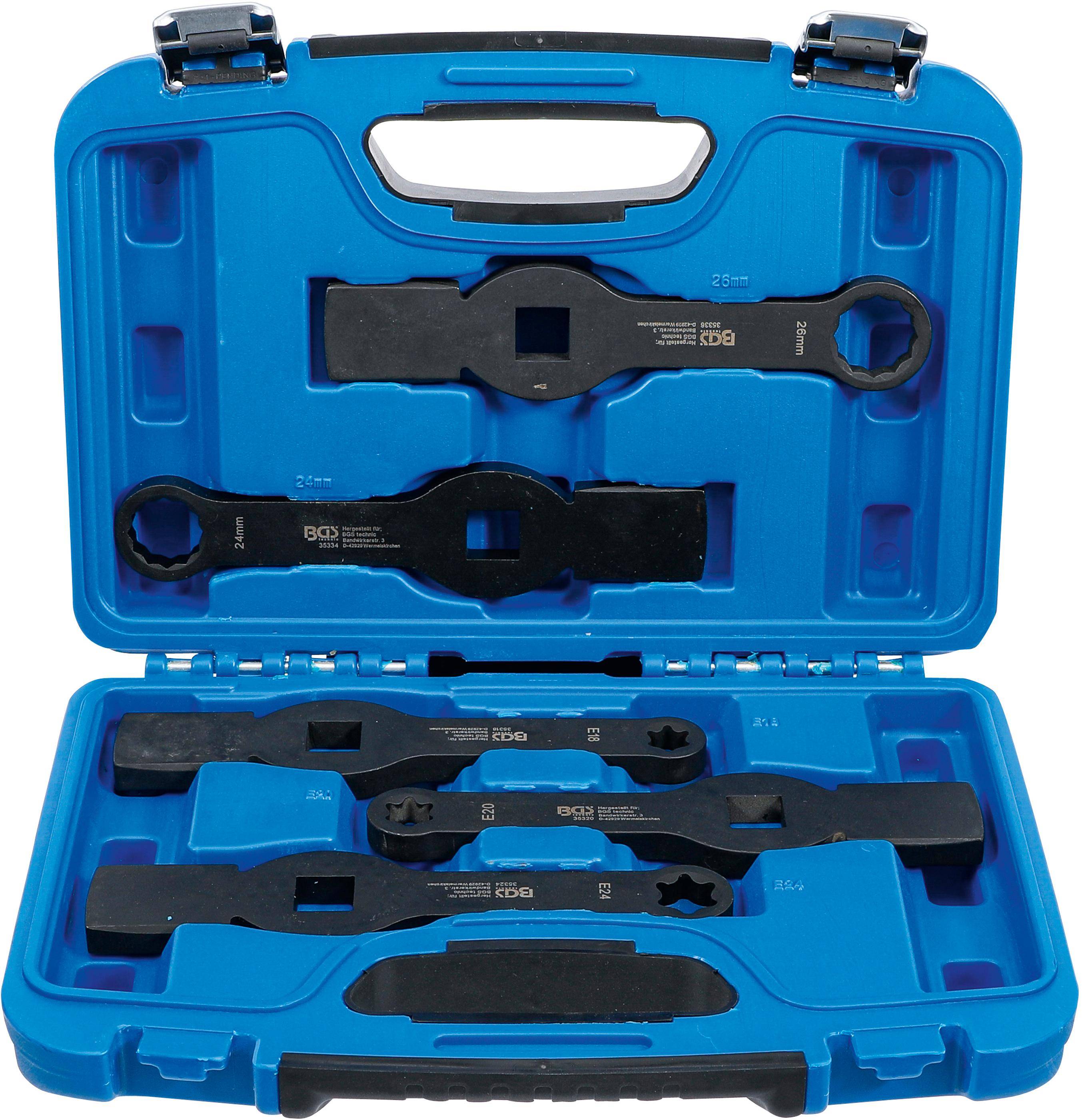 BGS Schlag-Ringschlüssel-Satz | Zwölfkant / E-Profil (für Torx) |