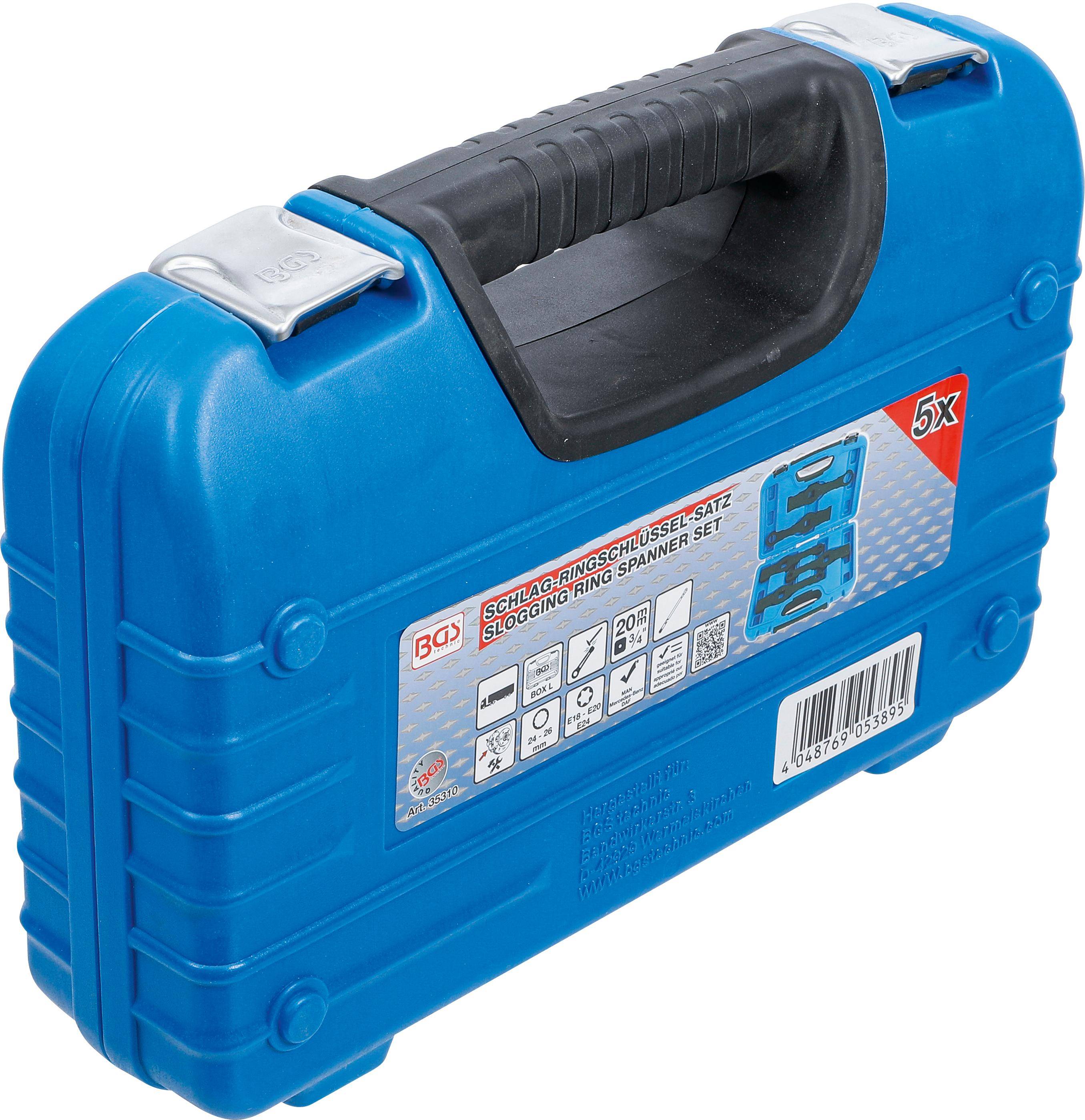 BGS Schlag-Ringschlüssel-Satz | Zwölfkant / E-Profil (für Torx) |