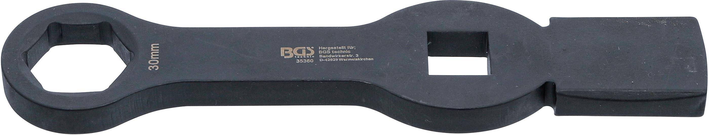 BGS Schlag-Ringschlssel | Sechskant | mit 2 Schlagflchen | SW 30 mm