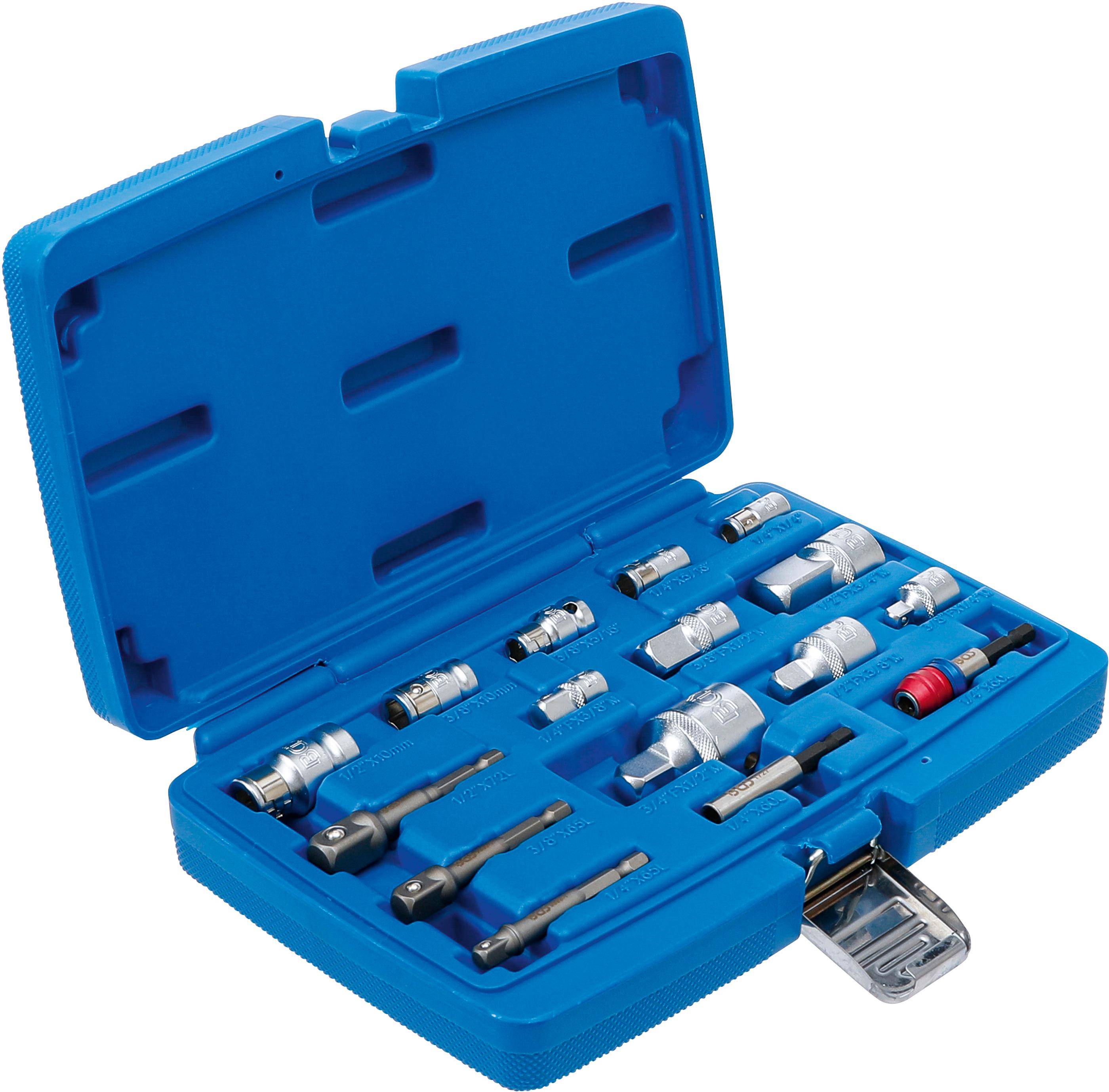 BGS technic Bit-Adapter- / Steckschlssel-Adapter-Satz | 16-tlg.
