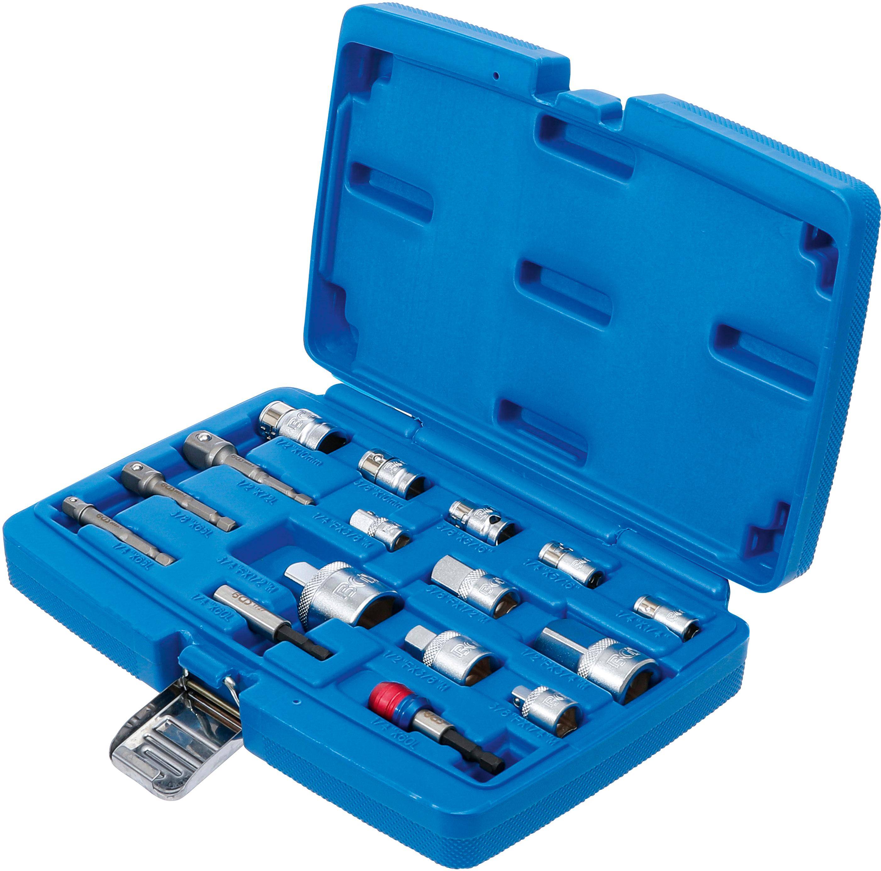 BGS technic Bit-Adapter- / Steckschlssel-Adapter-Satz | 16-tlg.