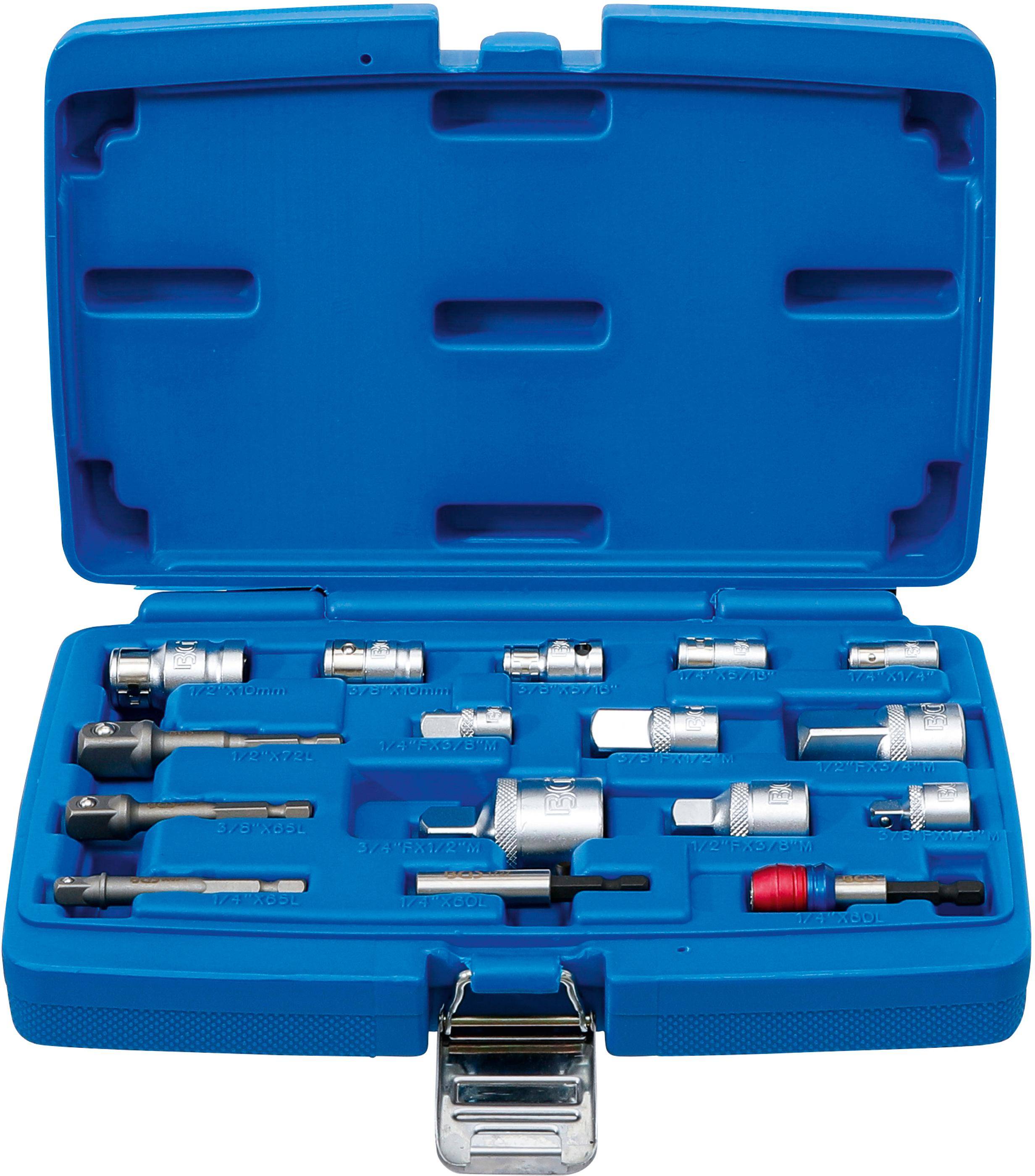 BGS technic Bit-Adapter- / Steckschlssel-Adapter-Satz | 16-tlg.